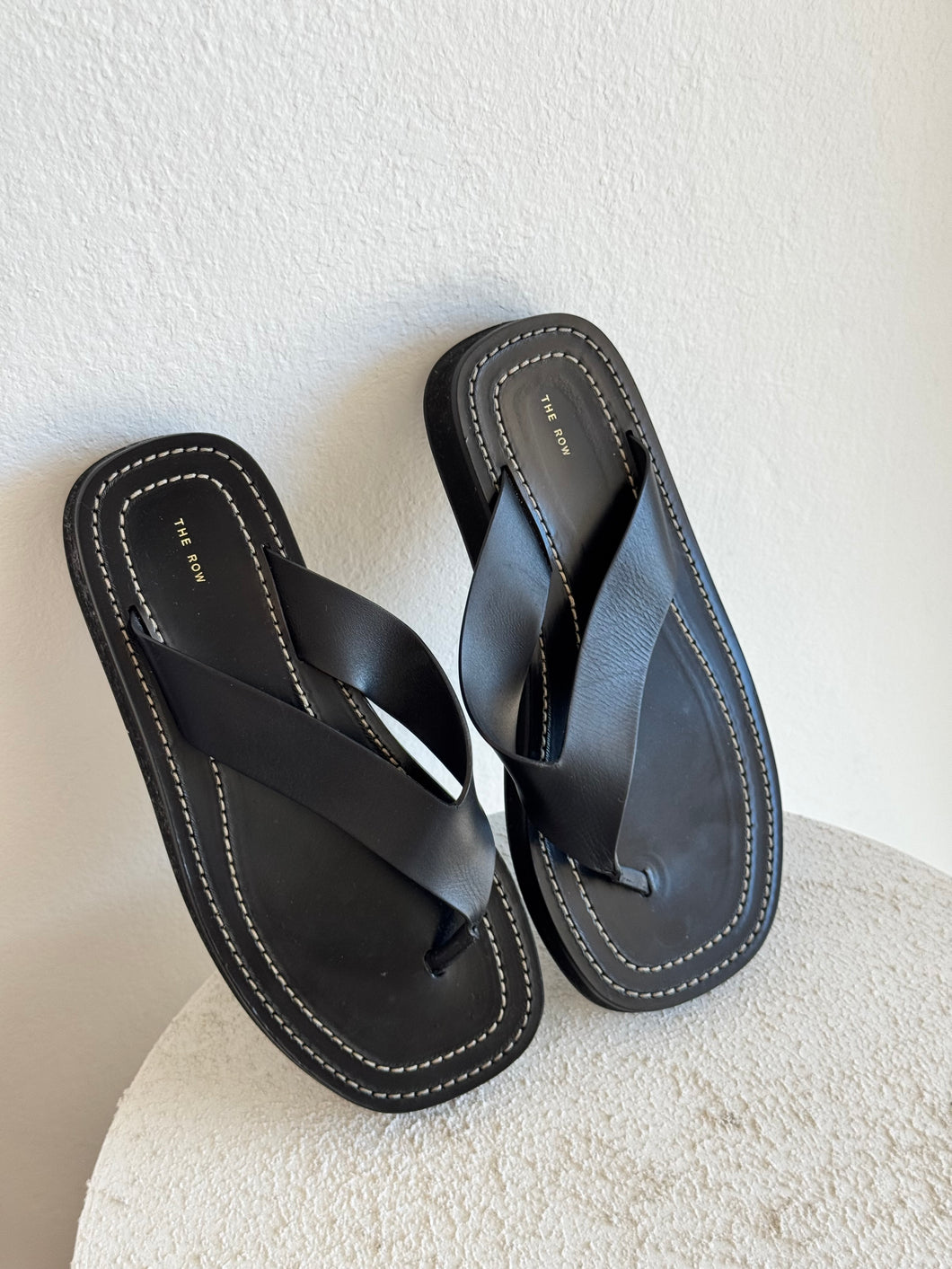 The Row -  Ginza Flip Flops - Black - 38 - RRP$1,425