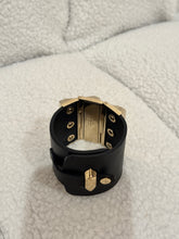 Load image into Gallery viewer, Gucci - Leather Bracelet - Black w gold detail - 16 - w box
