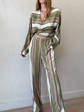 Load image into Gallery viewer, SIR - Crop LS  Gathered  Top &amp; Wide Pants Set - Green - 2
