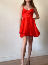 Load image into Gallery viewer, Alex Perry - Silk Organza Mesh Mini Dress - Orange - 6
