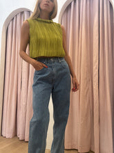 Load image into Gallery viewer, Rachel Gilbert - Ziara Pleated Crop Top - Lime Green - 6 - RRP$450
