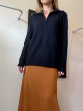 Load image into Gallery viewer, Vince  - Cashmere LS Polo Style Jumper - Navy - M
