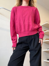 Load image into Gallery viewer, Bec &amp; Bridge - Crop Crew Neck Jumper - Raspberry - 10
