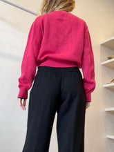 Load image into Gallery viewer, Bec &amp; Bridge - Crop Crew Neck Jumper - Raspberry - 10
