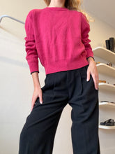 Load image into Gallery viewer, Bec &amp; Bridge - Crop Crew Neck Jumper - Raspberry - 10
