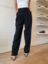 Load image into Gallery viewer, The Frankie Shop - Wool Wide Leg Pants - Black - XS
