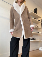 Load image into Gallery viewer, Gerard Darel - Shearling Mid Length Coat - Light Brown - 1 - RRP$2200
