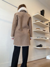 Load image into Gallery viewer, Gerard Darel - Shearling Mid Length Coat - Light Brown - 1 - RRP$2200
