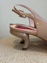 Load image into Gallery viewer, As is - Roger Vivier - Virgule Pointed Kitten Slingback Heels - Beige Patent Leather- 41 - RRP$1560
