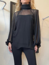 Load image into Gallery viewer, Camilla and Marc - Laurent Sheer Blouse w Cami  - Black - 6 - NWT - RRP$450
