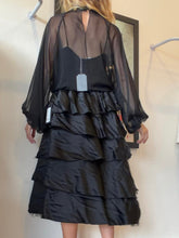 Load image into Gallery viewer, Camilla and Marc - Laurent Sheer Blouse w Cami  - Black - 6 - NWT - RRP$450
