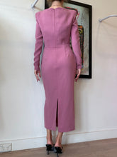 Load image into Gallery viewer, Alex Perry - Stretch Crepe Portrait Sweetheart Cup L/S Dress - Rose - 12 - NWT -RRP$2100
