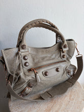 Load image into Gallery viewer, Balenciaga - City Bag w Rose Gold Hardware - Stone - M
