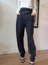 Load image into Gallery viewer, Isabel ETOILE Marant - Paperbag  Pants w Belt - Navy  - 38
