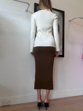 Load image into Gallery viewer, Victoria Beckham - Wool Blend LS Ribbed Jumper - Ivory - 3
