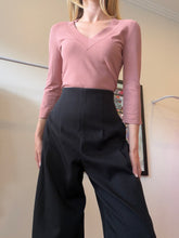 Load image into Gallery viewer, Alaia - L/S V Neck Bodysuit - Rose - 40
