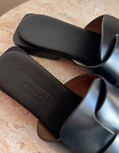 Load image into Gallery viewer, Hereu - Backless Loafer Slides - Black - 38

