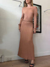 Load image into Gallery viewer, Dion Lee - Ribbed LS Dress w Braided Waist Detail - Rose - 10
