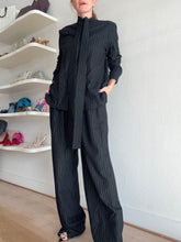 Load image into Gallery viewer, Alex Perry - Tie Shirt &amp; Tailored Pants Wool Suit - Pinstripe - 10 - NWT
