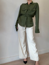 Load image into Gallery viewer, Jacquemus - Enna LS Shirt w pockets &amp; wrist cuff belts - Olive - 38 - RRP $270
