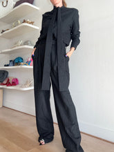 Load image into Gallery viewer, Alex Perry - Tie Shirt &amp; Tailored Pants Wool Suit - Pinstripe - 10 - NWT
