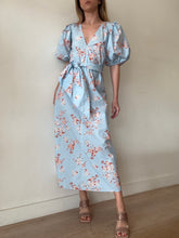 Load image into Gallery viewer, Scanlan Theodore - Puff Slv Floral Print Maxi Dress - Blue - 6
