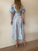 Load image into Gallery viewer, Scanlan Theodore - Puff Slv Floral Print Maxi Dress - Blue - 6
