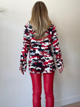 Load image into Gallery viewer, Louis Vuitton - Silk Camo Blouse - Red white red camo- 36
