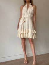 Load image into Gallery viewer, Zimmermann - Halter Neck Dot Mini Dress w belt  - Cream - 0
