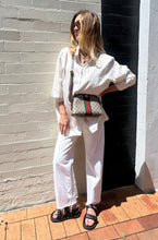 Load image into Gallery viewer, Prada - LS Logo Silk Blouse - White - 36
