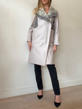 Load image into Gallery viewer, Helmut Lang - Asymmetrical Wool/leather  Panelled Fur Lined Coat - Grey - P
