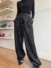 Load image into Gallery viewer, Alex Perry - Velvet Tailored Pants - Black Crystal - 14 - NWT

