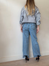 Load image into Gallery viewer, BLANCA - Cotton Oversized Shirt - Blue/White Stripe - OS

