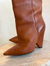 Load image into Gallery viewer, Saint Laurent - Niki Leather Thigh High Boots - Brown - 40
