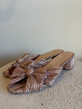 Load image into Gallery viewer, Loeffler Randall - Pleated Knot Mules  - Rose Gold - 40
