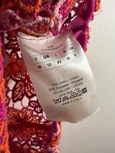 Load image into Gallery viewer, Christian Dior - Floral Guipure Lace/Crochet Mini Dress - Pink &amp; Orange  -38
