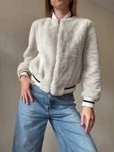 Load image into Gallery viewer, Ena Pelly - Essential Faux Fur Bomber Jacket - Bone - 6 - nwt RRP$299
