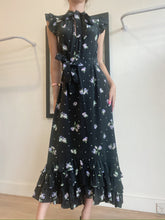 Load image into Gallery viewer, Zimmermann - Sleeveless Maxi dress - Black w polka dot &amp; floral print - 0
