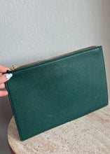 Load image into Gallery viewer, Gucci - Zumi Leather Zip Pouch Clutch - Green - S - as new w box
