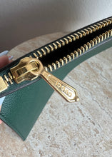 Load image into Gallery viewer, Gucci - Zumi Leather Zip Pouch Clutch - Green - S - as new w box
