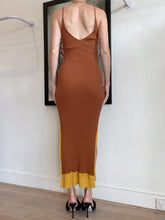 Load image into Gallery viewer, Staud - Ribbed Knit Slip Dress  - Copper - s
