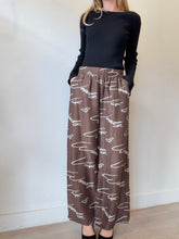Load image into Gallery viewer, Viktoria &amp; Woods - Silk Pilot Logo Pants - Brown - 3
