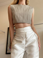 Load image into Gallery viewer, Beare Park - Panelled Crop Top - Grey - 8 - bnwt
