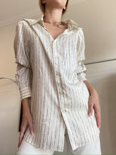 Load image into Gallery viewer, Prada - LS Logo Silk Blouse - White - 36
