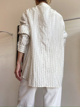 Load image into Gallery viewer, Prada - LS Logo Silk Blouse - White - 36
