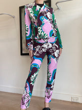 Load image into Gallery viewer, Emillo Pucci - Set  Moto Jacket &amp; Pants - Multi Pink/Burgundy  - 44
