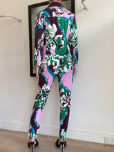 Load image into Gallery viewer, Emillo Pucci - Set  Moto Jacket &amp; Pants - Multi Pink/Burgundy  - 44
