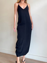 Load image into Gallery viewer, Bassike - V-neck Slip Maxi Dress - Black - 0
