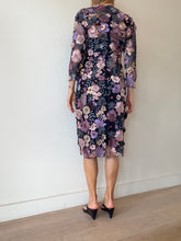 Load image into Gallery viewer, Moss &amp; Spy - Autumn Meadow Shift Midi Dress - Pink /Lilac/Navy - 10 - NWT - RRP$1215
