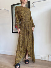 Load image into Gallery viewer, Isabel Marant - 19 Prefall Jucienne Midi dress - Yellow print on black - 40(10-12)
